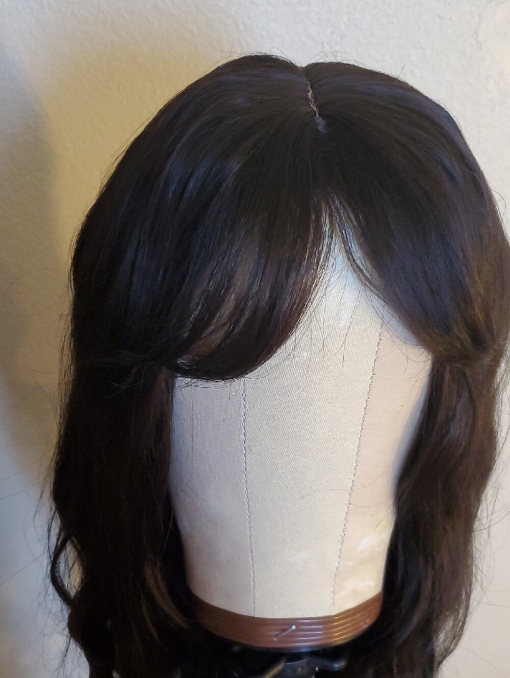 Virgin Human Hair V-Part Wig with Hair Topper - Picture 10 of 15